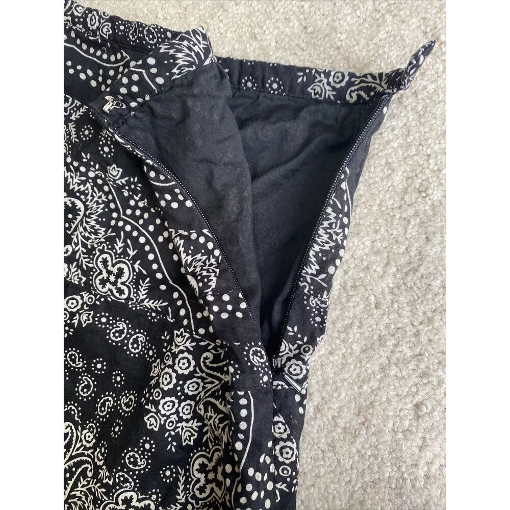 Ralph Lauren SZ 4 Long Boho Maxi Skirt Black & White Paisley Cotton CottageCore - Picture 7 of 7